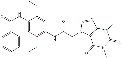 N-(4-{[(1,3-dimethyl-2,6-dioxo-1,2,3,6-tetrahydro-7H-purin-7-yl)acetyl]amino}-2,5-dimethoxyphenyl)benzamide