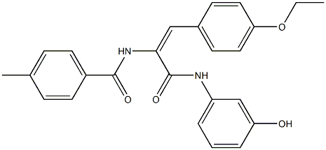 N-{2-(4-ethoxyphenyl)-1-[(3-hydroxyanilino)carbonyl]vinyl}-4-methylbenzamide Structure