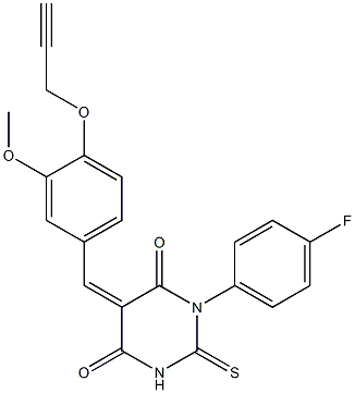 1-(4-fluorophenyl)-5-[3-methoxy-4-(prop-2-ynyloxy)benzylidene]-2-thioxodihydropyrimidine-4,6(1H,5H)-dione