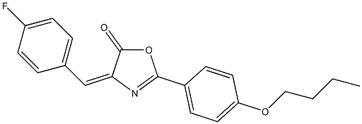 2-(4-butoxyphenyl)-4-(4-fluorobenzylidene)-1,3-oxazol-5(4H)-one 化学構造式