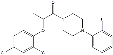 2,4-dichlorophenyl 2-[4-(2-fluorophenyl)-1-piperazinyl]-1-methyl-2-oxoethyl ether,,结构式