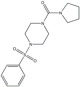1-(phenylsulfonyl)-4-(1-pyrrolidinylcarbonyl)piperazine Structure