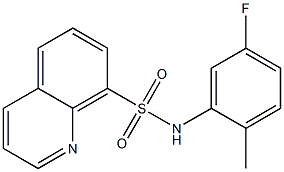 N-(5-fluoro-2-methylphenyl)-8-quinolinesulfonamide 结构式