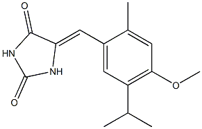 5-(5-isopropyl-4-methoxy-2-methylbenzylidene)-2,4-imidazolidinedione Structure