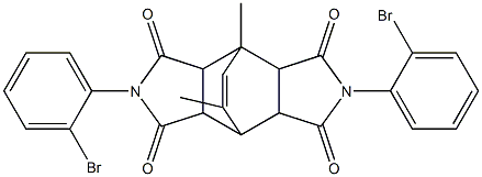 4,10-bis(2-bromophenyl)-1,14-dimethyl-4,10-diazatetracyclo[5.5.2.0~2,6~.0~8,12~]tetradec-13-ene-3,5,9,11-tetrone Structure