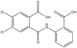 2-[(2-carboxyanilino)carbonyl]-4,5-dichlorobenzoic acid Struktur