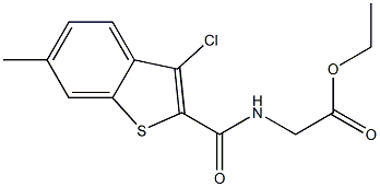 ethyl {[(3-chloro-6-methyl-1-benzothien-2-yl)carbonyl]amino}acetate Struktur