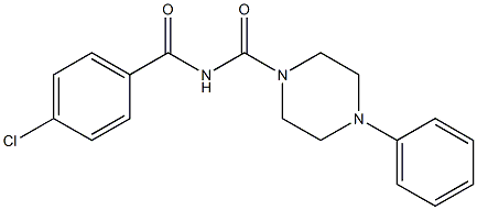 N-(4-chlorobenzoyl)-4-phenyl-1-piperazinecarboxamide 结构式