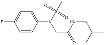 2-[4-fluoro(methylsulfonyl)anilino]-N-isobutylacetamide Struktur