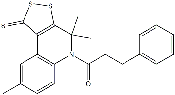 4,4,8-trimethyl-5-(3-phenylpropanoyl)-4,5-dihydro-1H-[1,2]dithiolo[3,4-c]quinoline-1-thione Structure