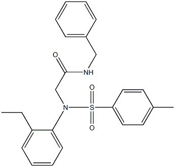 N-benzyl-2-{2-ethyl[(4-methylphenyl)sulfonyl]anilino}acetamide Structure