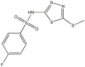 4-fluoro-N-[5-(methylsulfanyl)-1,3,4-thiadiazol-2-yl]benzenesulfonamide