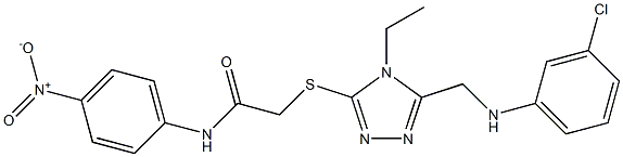 2-({5-[(3-chloroanilino)methyl]-4-ethyl-4H-1,2,4-triazol-3-yl}sulfanyl)-N-{4-nitrophenyl}acetamide