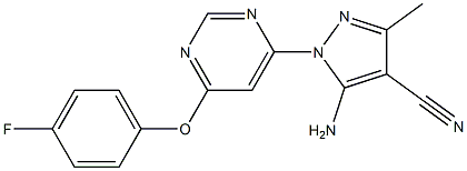 5-amino-1-[6-(4-fluorophenoxy)-4-pyrimidinyl]-3-methyl-1H-pyrazole-4-carbonitrile|