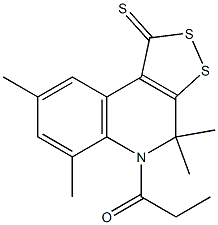 4,4,6,8-tetramethyl-5-propionyl-4,5-dihydro-1H-[1,2]dithiolo[3,4-c]quinoline-1-thione Structure