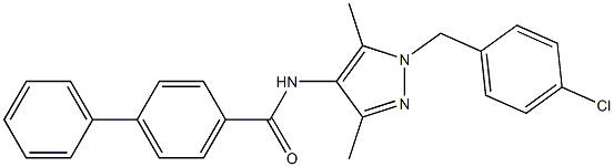 N-[1-(4-chlorobenzyl)-3,5-dimethyl-1H-pyrazol-4-yl][1,1'-biphenyl]-4-carboxamide