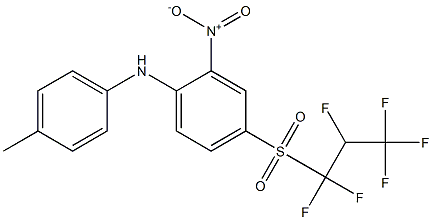  4-[(1,1,2,3,3,3-hexafluoropropyl)sulfonyl]-N-(4-methylphenyl)-2-nitroaniline