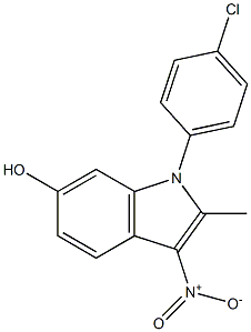 1-(4-chlorophenyl)-3-nitro-2-methyl-1H-indol-6-ol Structure