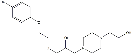 1-[2-(4-bromophenoxy)ethoxy]-3-[4-(2-hydroxyethyl)-1-piperazinyl]-2-propanol,,结构式