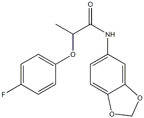 N-(1,3-benzodioxol-5-yl)-2-(4-fluorophenoxy)propanamide Structure