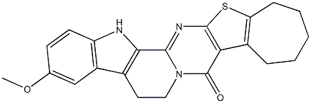 3-methoxy-5,6,9,10,11,12,13,16-octahydro-8H-cyclohepta[4'',5'']thieno[2'',3'':4',5']pyrimido[1',2':1,2]pyrido[3,4-b]indol-8-one|