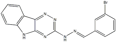 3-bromobenzaldehyde 5H-[1,2,4]triazino[5,6-b]indol-3-ylhydrazone,,结构式