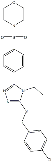 4-chlorobenzyl 4-ethyl-5-[4-(4-morpholinylsulfonyl)phenyl]-4H-1,2,4-triazol-3-yl sulfide