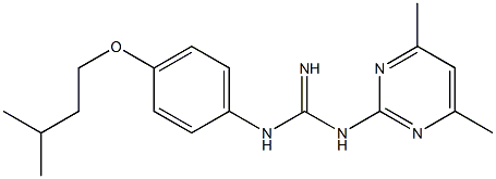 N-(4,6-dimethyl-2-pyrimidinyl)-N'-[4-(isopentyloxy)phenyl]guanidine Structure