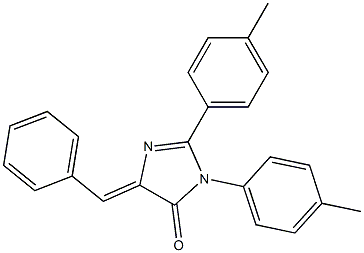 5-benzylidene-2,3-bis(4-methylphenyl)-3,5-dihydro-4H-imidazol-4-one Struktur