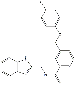  3-[(4-chlorophenoxy)methyl]-N-(1H-indol-2-ylmethyl)benzamide