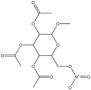 3,5-bis(acetyloxy)-2-({nitrooxy}methyl)-6-methoxytetrahydro-2H-pyran-4-yl acetate