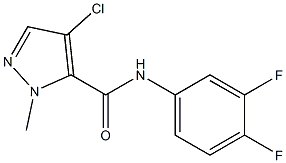 4-chloro-N-(3,4-difluorophenyl)-1-methyl-1H-pyrazole-5-carboxamide,,结构式