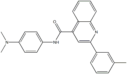 N-[4-(dimethylamino)phenyl]-2-(3-methylphenyl)-4-quinolinecarboxamide Struktur