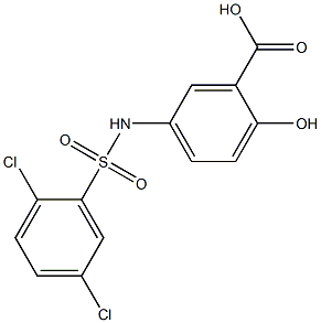 5-{[(2,5-dichlorophenyl)sulfonyl]amino}-2-hydroxybenzoic acid Structure