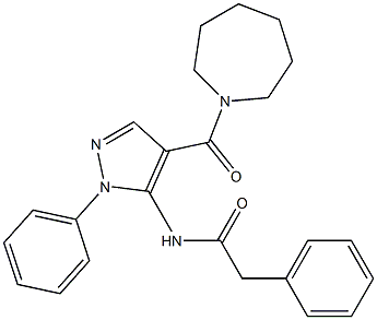 N-[4-(1-azepanylcarbonyl)-1-phenyl-1H-pyrazol-5-yl]-2-phenylacetamide Structure