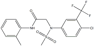 2-[4-chloro(methylsulfonyl)-3-(trifluoromethyl)anilino]-N-(2-methylphenyl)acetamide