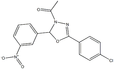  3-acetyl-5-(4-chlorophenyl)-2-{3-nitrophenyl}-2,3-dihydro-1,3,4-oxadiazole