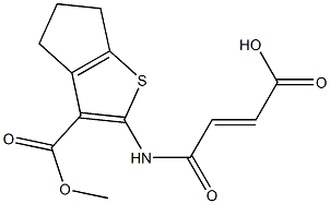 4-{[3-(methoxycarbonyl)-5,6-dihydro-4H-cyclopenta[b]thien-2-yl]amino}-4-oxo-2-butenoic acid Structure