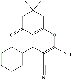 2-amino-4-cyclohexyl-7,7-dimethyl-5-oxo-5,6,7,8-tetrahydro-4H-chromene-3-carbonitrile