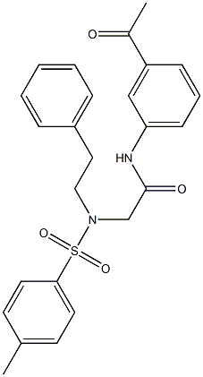 N-(3-acetylphenyl)-2-[[(4-methylphenyl)sulfonyl](2-phenylethyl)amino]acetamide