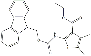 ethyl 2-{[(9H-fluoren-9-ylmethoxy)carbonyl]amino}-4,5-dimethyl-3-thiophenecarboxylate Structure