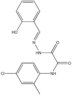 N-(4-chloro-2-methylphenyl)-2-[2-(2-hydroxybenzylidene)hydrazino]-2-oxoacetamide Structure