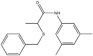 2-(benzylsulfanyl)-N-(3,5-dimethylphenyl)propanamide,,结构式