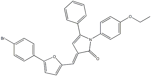 3-{[5-(4-bromophenyl)-2-furyl]methylene}-1-(4-ethoxyphenyl)-5-phenyl-1,3-dihydro-2H-pyrrol-2-one|