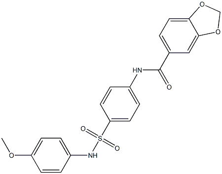 N-{4-[(4-methoxyanilino)sulfonyl]phenyl}-1,3-benzodioxole-5-carboxamide|