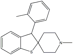 1'-methyl-3-(2-methylphenyl)-2,3-dihydrospiro(1-benzothiophene-2,4'-piperidine) 结构式