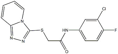 N-(3-chloro-4-fluorophenyl)-2-([1,2,4]triazolo[4,3-a]pyridin-3-ylsulfanyl)acetamide Structure