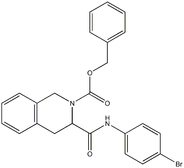 phenylmethyl 3-{[(4-bromophenyl)amino]carbonyl}-3,4-dihydroisoquinoline-2(1H)-carboxylate Struktur