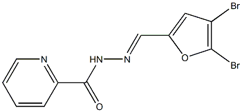 N'-[(4,5-dibromo-2-furyl)methylene]-2-pyridinecarbohydrazide Structure