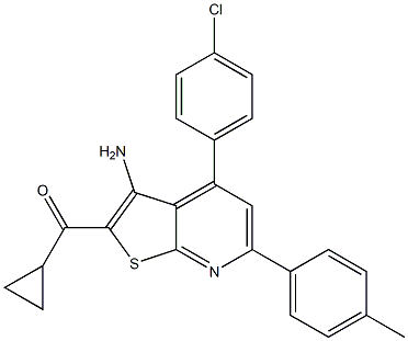 [3-amino-4-(4-chlorophenyl)-6-(4-methylphenyl)thieno[2,3-b]pyridin-2-yl](cyclopropyl)methanone|